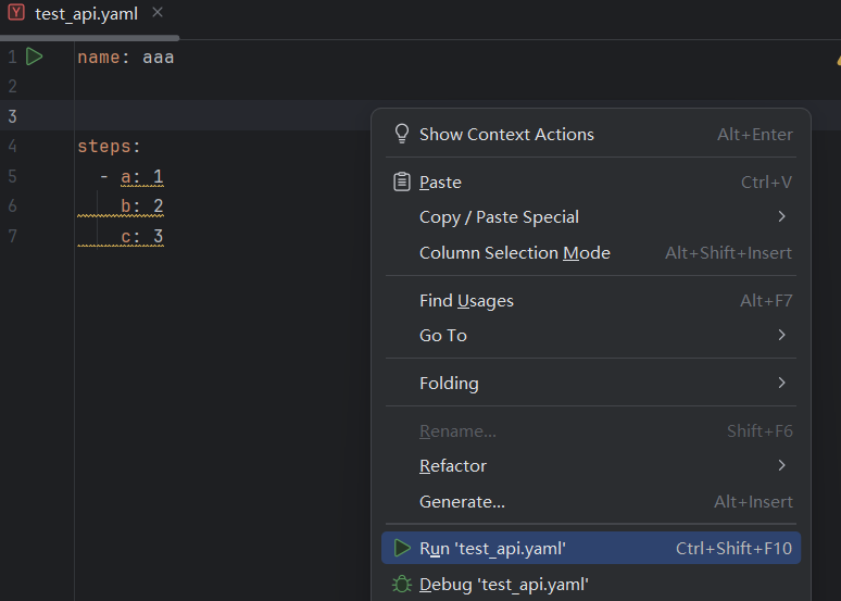 上下文菜单执行